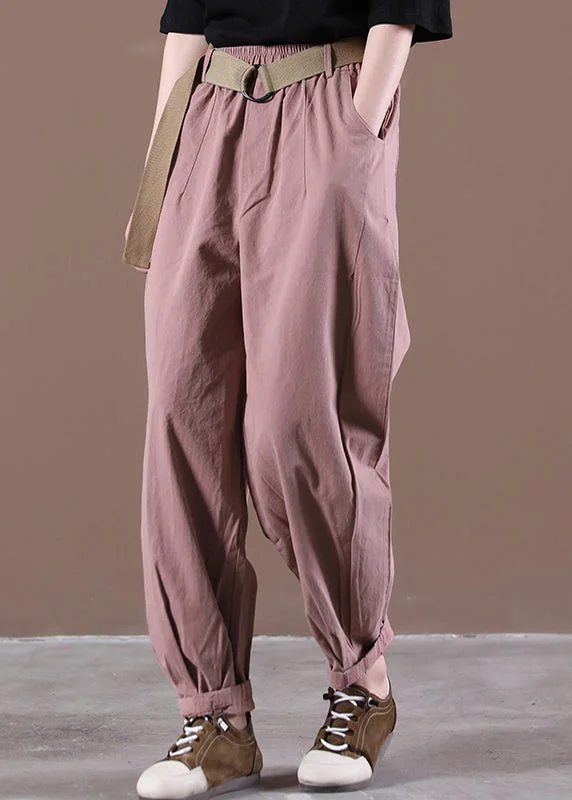 Weekend Shopping Bliss Classy Grey Elastic Waist Sashes Beam Pants Fall