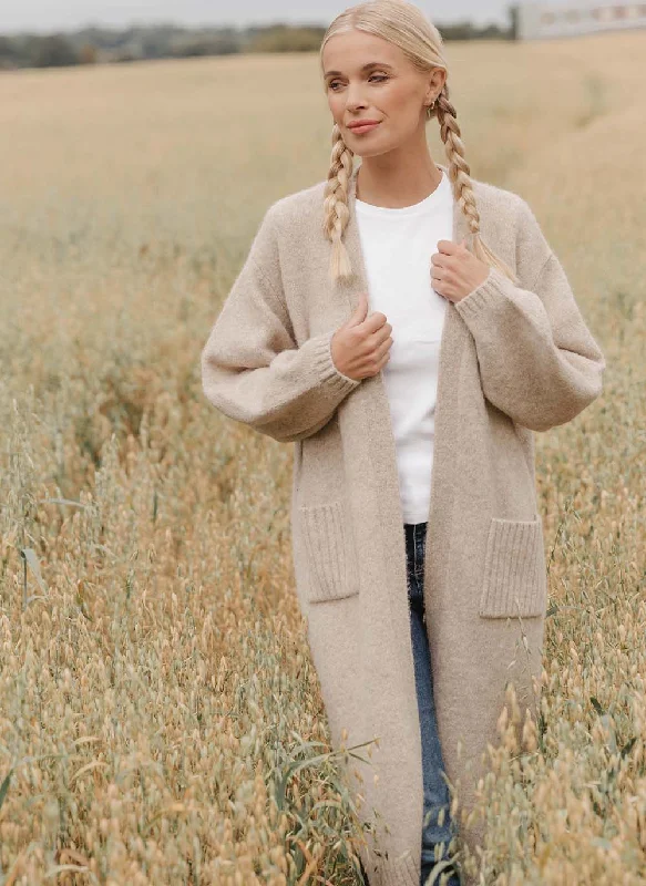 Super Deal Isla Yak & Alpaca Longline Coatigan - Chinchilla