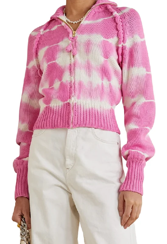 Weekend Bargains to Indulge In LoveShackFancy Florrie Zip Up in Hibiscus Hand Dye
