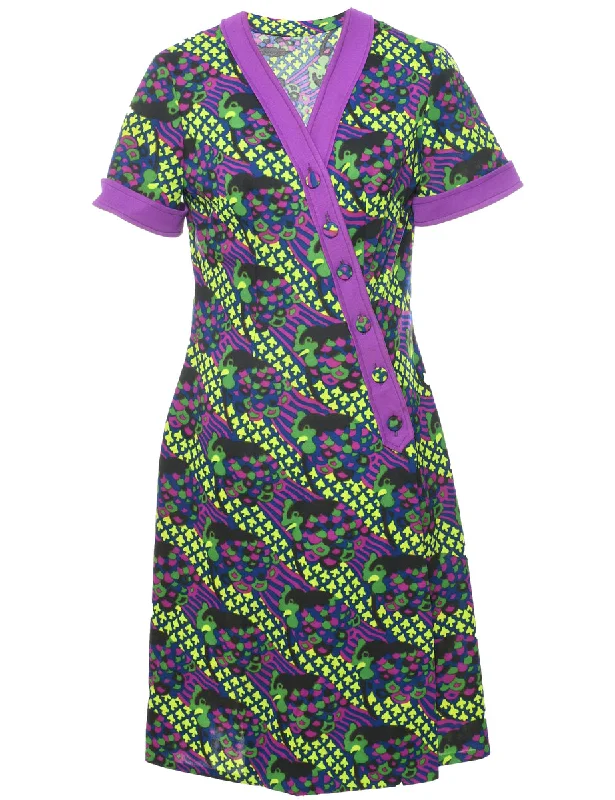 Abstract Pattern Dress - M