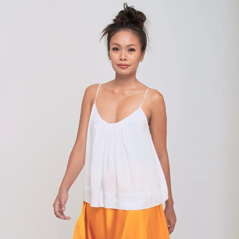 Bargain Prices RINKI FLOW CAMISOLE - Rayon Fujette Crepe and Rayon Viscose Satin | Off White