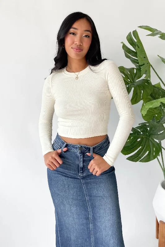 Quick Sale Brianna Long Sleeve in Cream