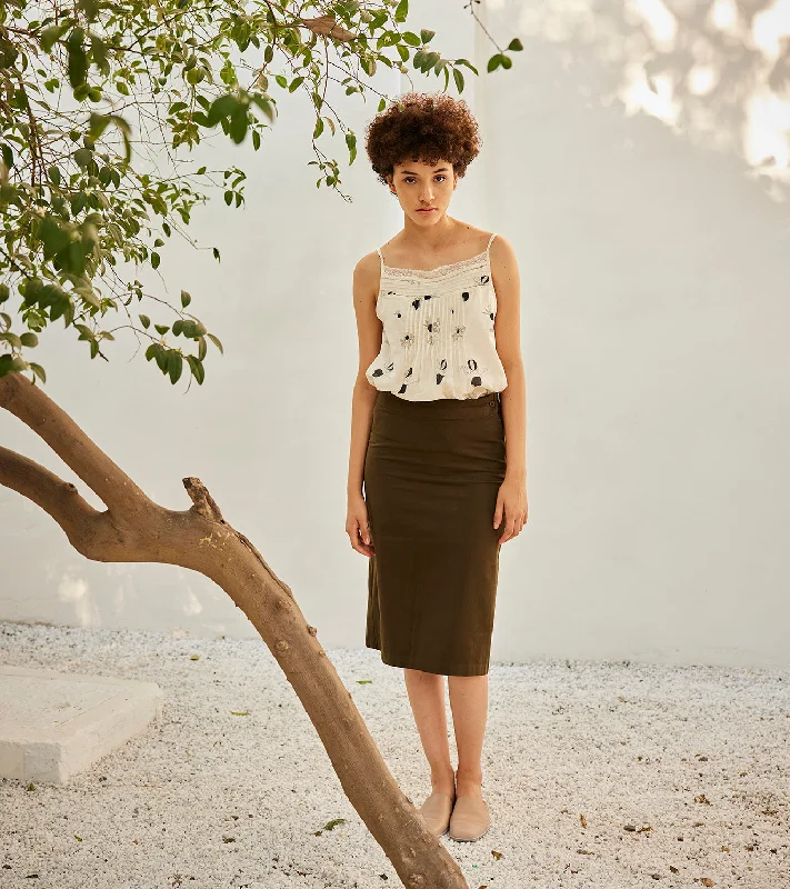 Crazy Deals Olive Pencil Skirt