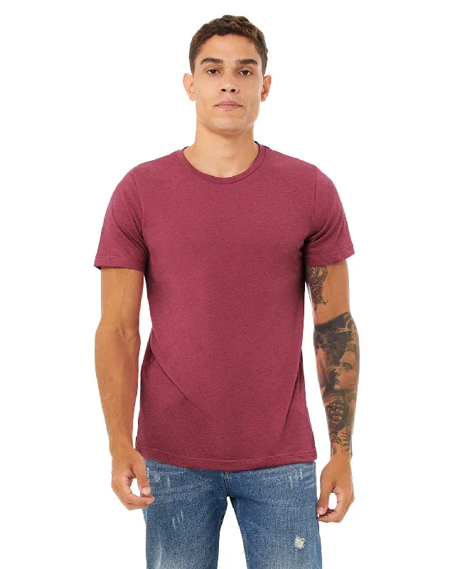 Bella+Canvas Unisex Heather CVC T-Shirt | Hthr Raspberry