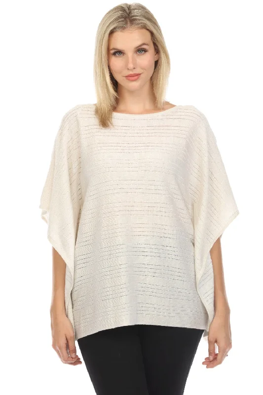 Weekend Bargains to Love Joseph Ribkoff Champagne Knit Dolman Sleeve Poncho Top 242906