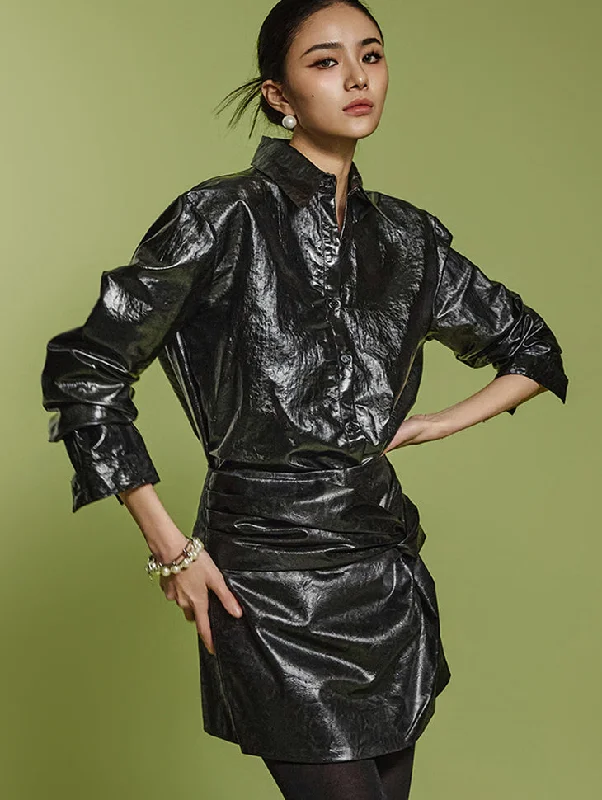 Year-End Clearance S704 Glossy Shirt