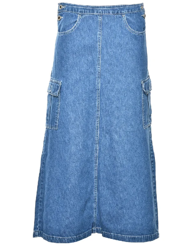 A-Line Denim Skirt - M