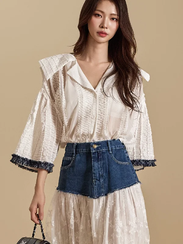 Deal Zone B2994 Sailor Collar Blouse