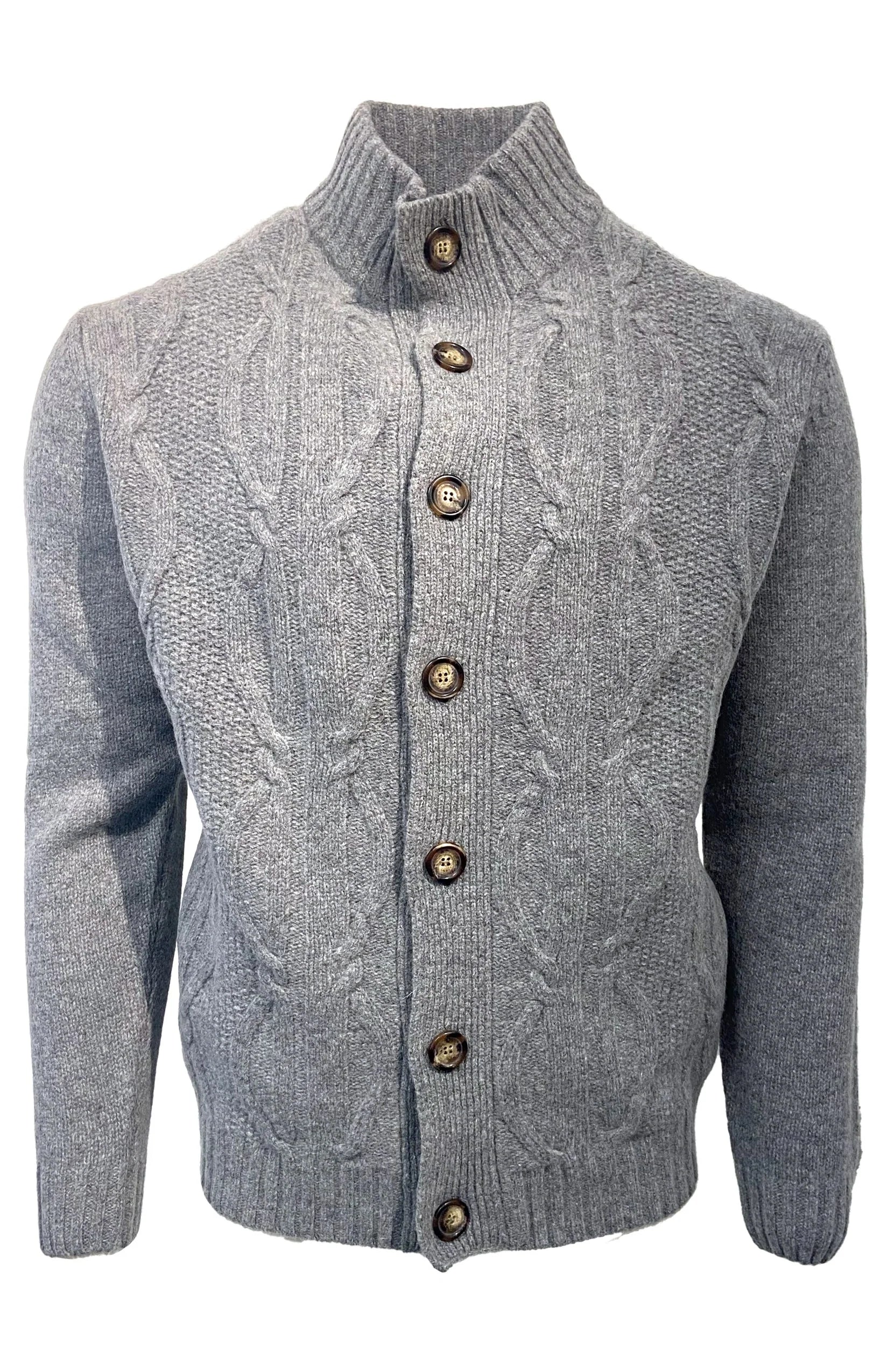 Viyella Button Cardigan Made In Italy Grey - 651642 3498