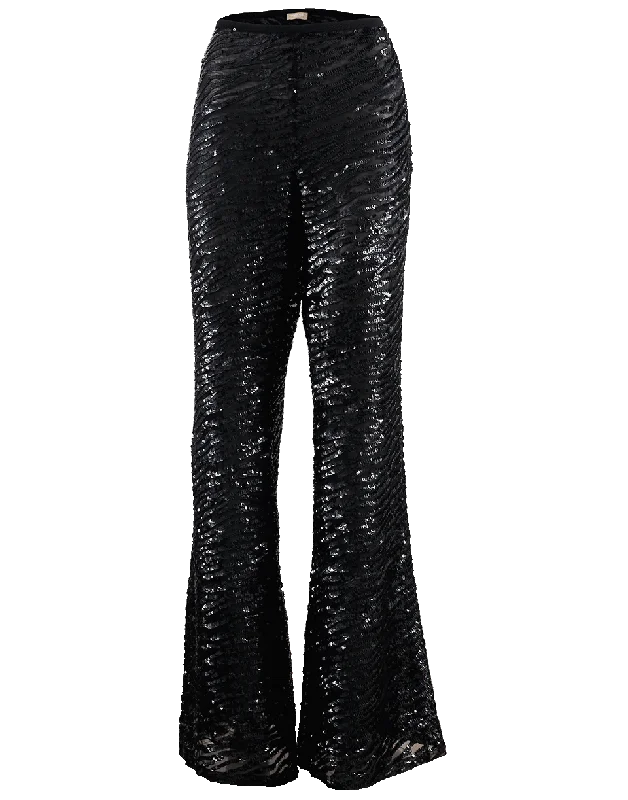 Your Weekend, Your Savings Zebra Paillette Flare Pant