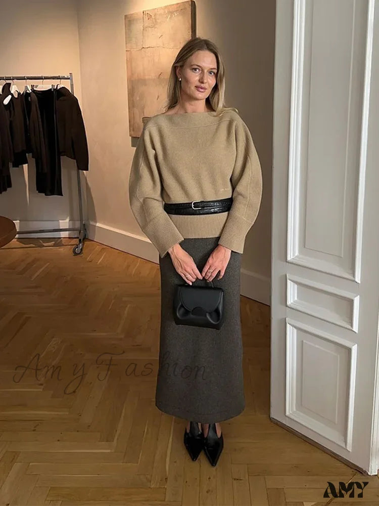 Closeout Deal Elegant Solid Boat Neck Women Pullover Fashion Long Sleeves Basics Warm Stylish Cozy Trendy Sweater Closeout Deal Elegant Solid Boat Neck Women Pullover Fashion Long Sleeves Basics Warm Stylish Cozy Trendy Sweater