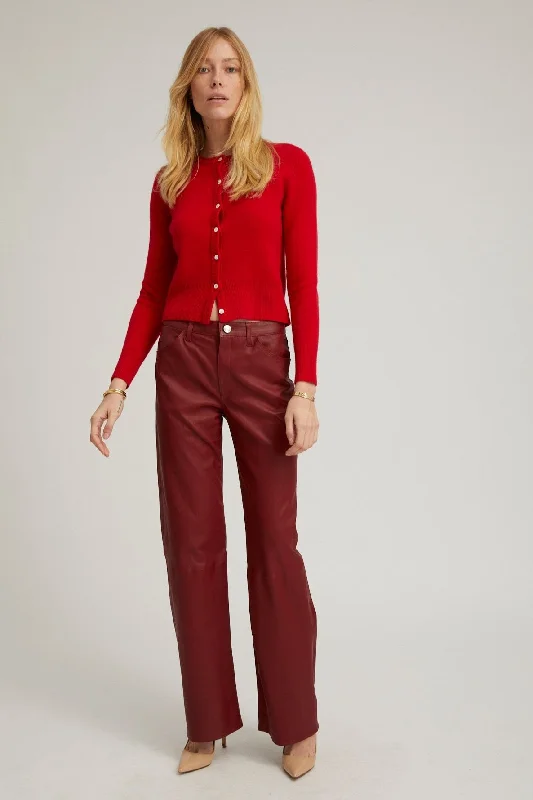 Price Buster Cherry Leather Carpenter Pants