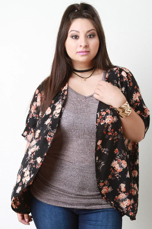 Don't Miss Floral Open Front Kimono