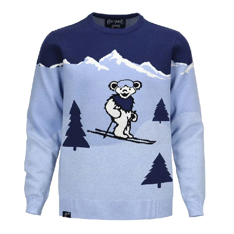 Deal Alert Grateful Dead | Classic Sweater | Ski Bear in Blue