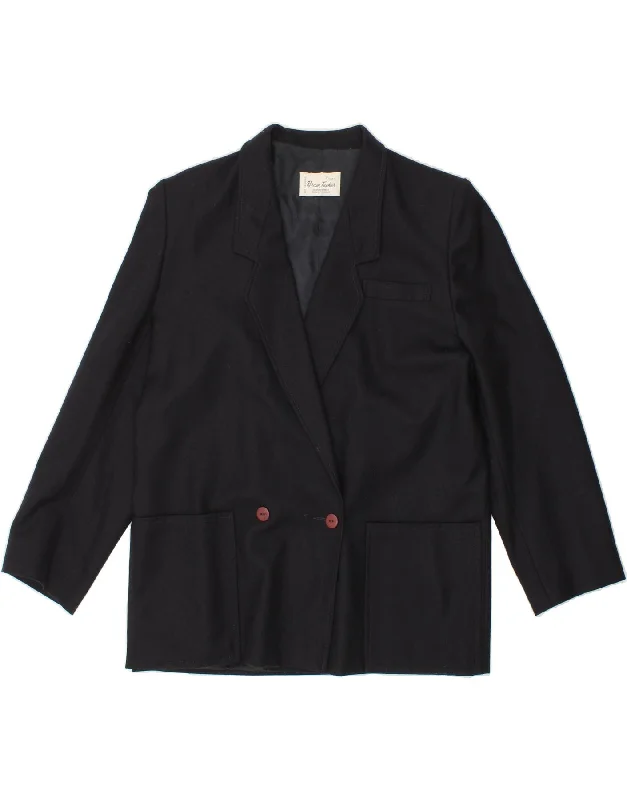Extra Savings BRIAN TUCKER Womens Double Breasted Blazer Jacket UK 16 Large Navy Blue