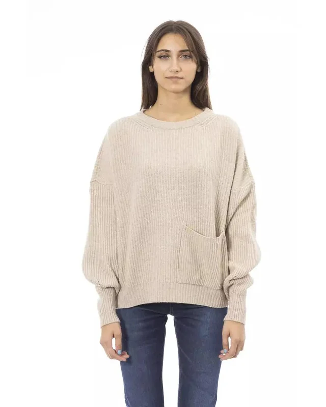 Instant Savings Baldinini Trend Women's Beige Wool Sweater - L