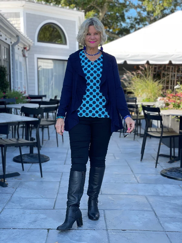 Anniversary Sale LULU-B NAVY CAROLINE DAY SWEATER