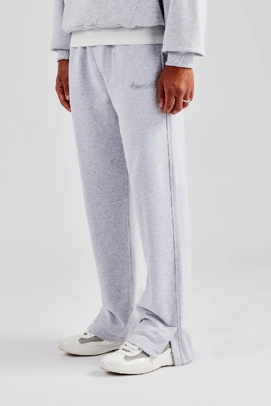 Tonal Split Hem Jogger - Ash Grey