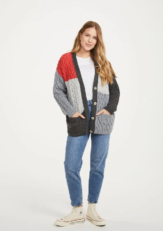 Super Savings Aran Patchwork Cardigan