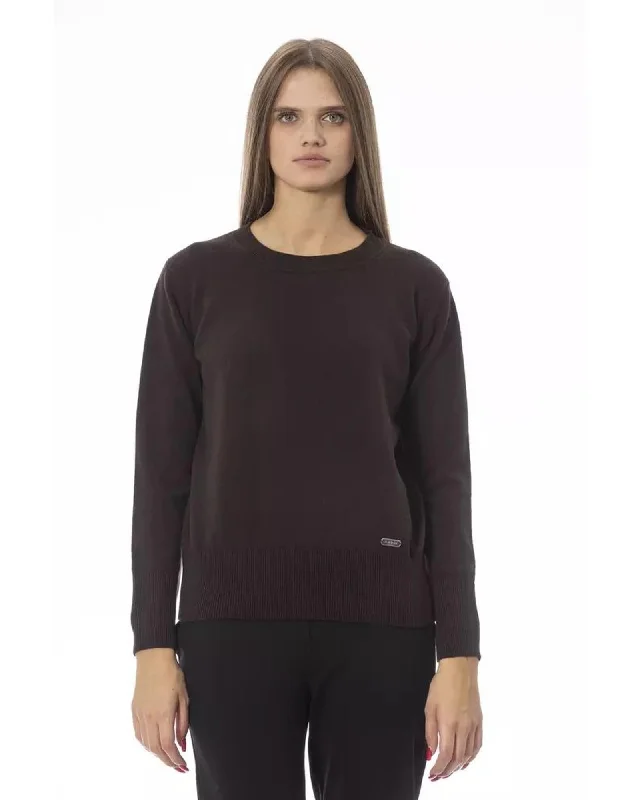 Deep Discounts Baldinini Trend Women's Brown Wool Sweater - 44 IT