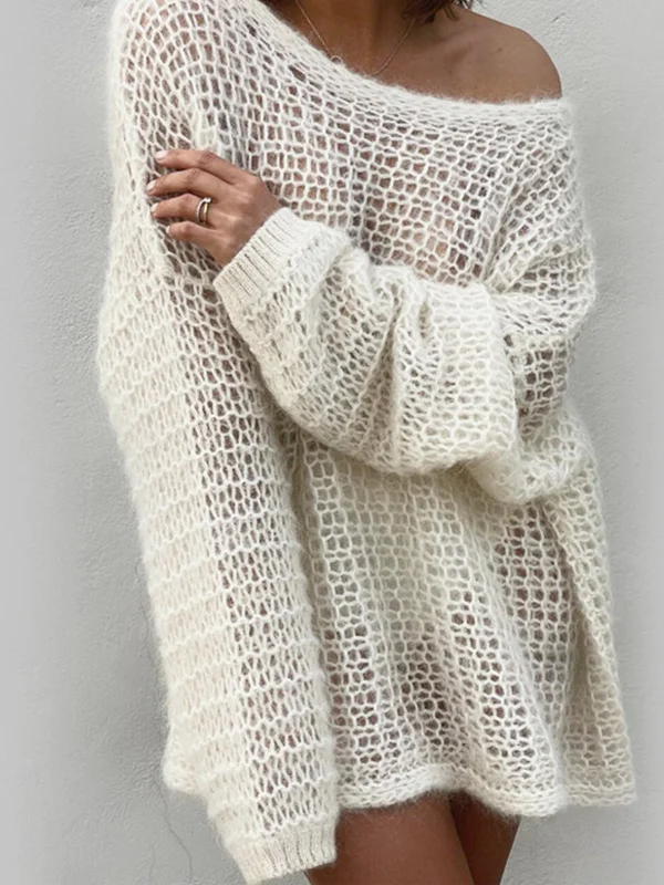 Value Pack Open Knit Graceful Oversized Sweater