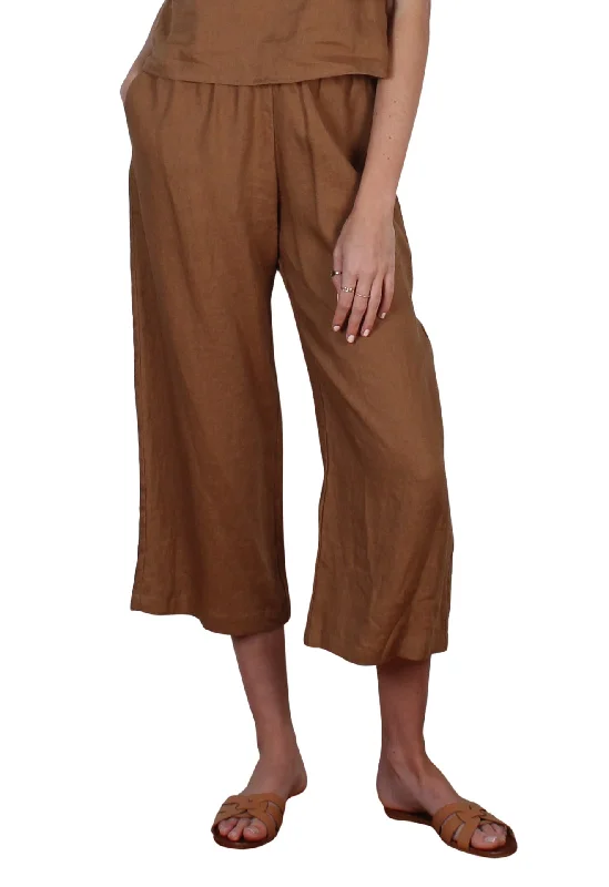 Price Cut Pacific Linen Pants Cognac