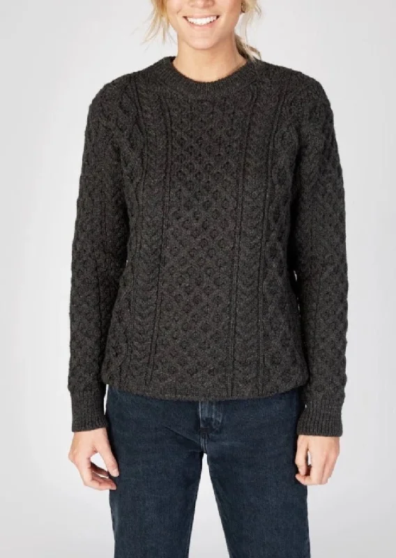 Weekend Specials to Snag IrelandsEye Women's Aran Sweater | Graphite