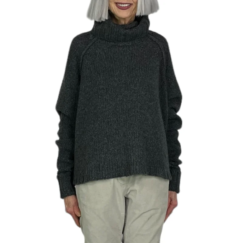 Best Bargains KNITTED CROPPED PULLOVER SWEATER