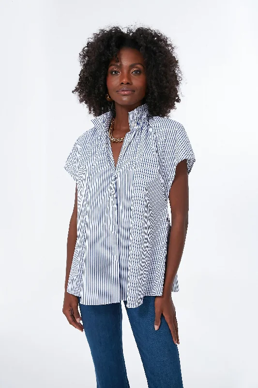 Weekend Deals You Can't Resist Blue Stripe Rae Blouse