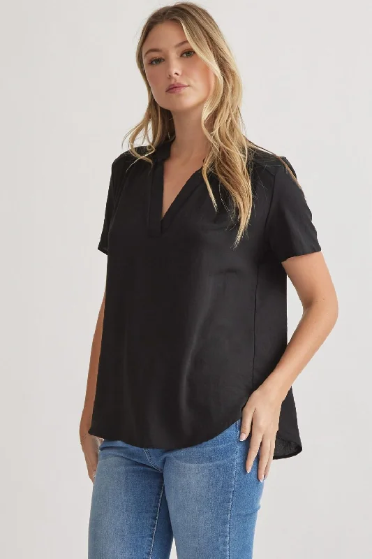 Markdown Sale Solid V-neck Top