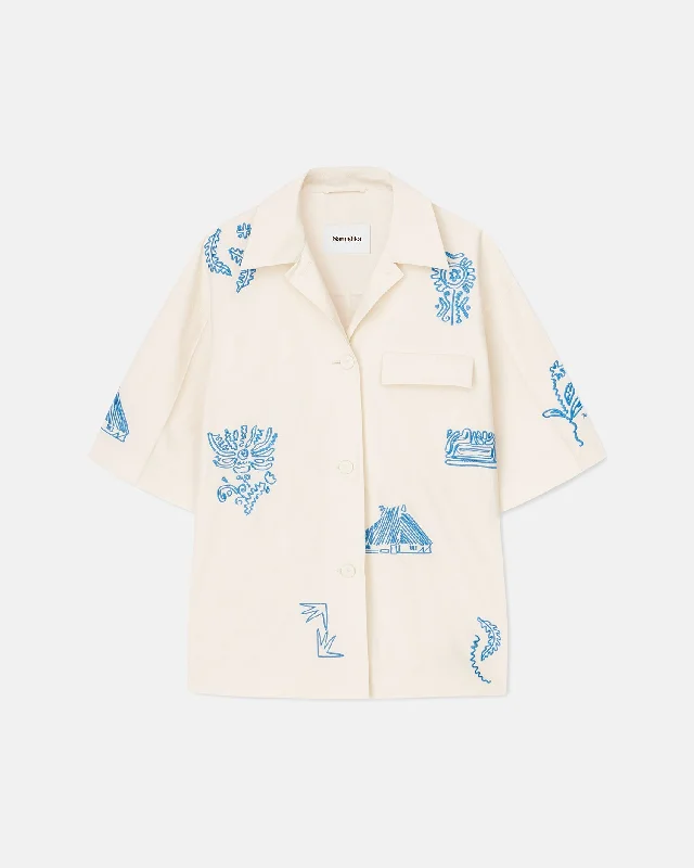 Weekend Deals That Impress Maissa - Heavy Poplin Shirt - Creme