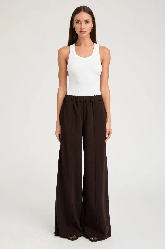 Exclusive Access Americano Crepe Wide Leg Pintuck Trousers