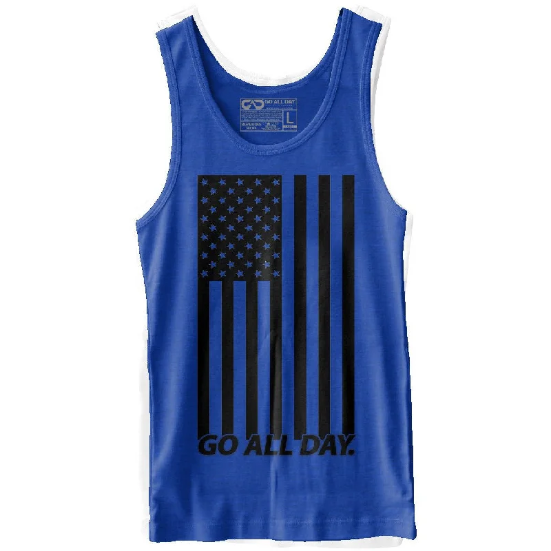 Today Only "USA FLAG" Unisex Tank (Heather Blue)