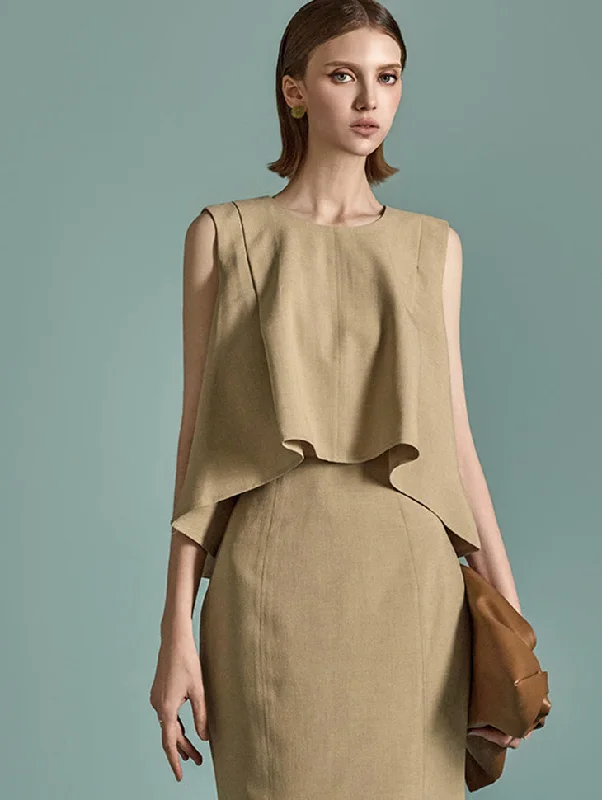 Overstock Sale B2992 Asymmetrical Blouse