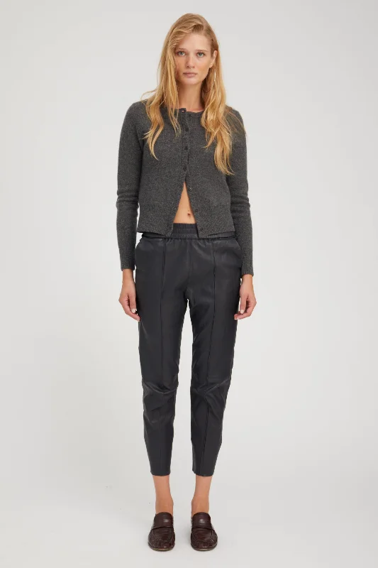One-DAY Sale Navy Leather Joggers