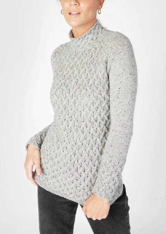 Exclusive Offer IrelandsEye Women's Trellis Aran Sweater | Grey
