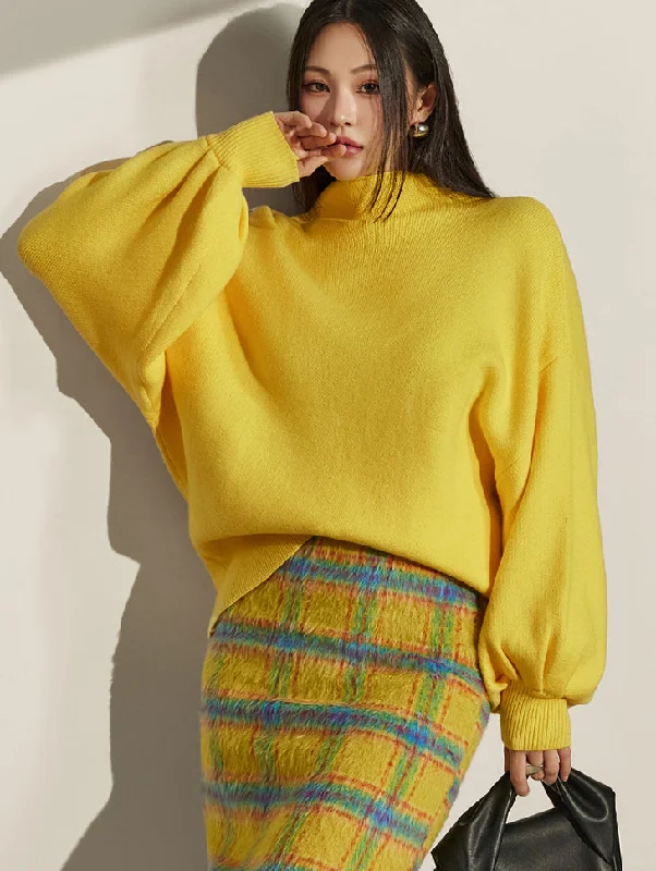 Weekend Bargains to Celebrate E1852 Raglan Puff Sleeve Knit