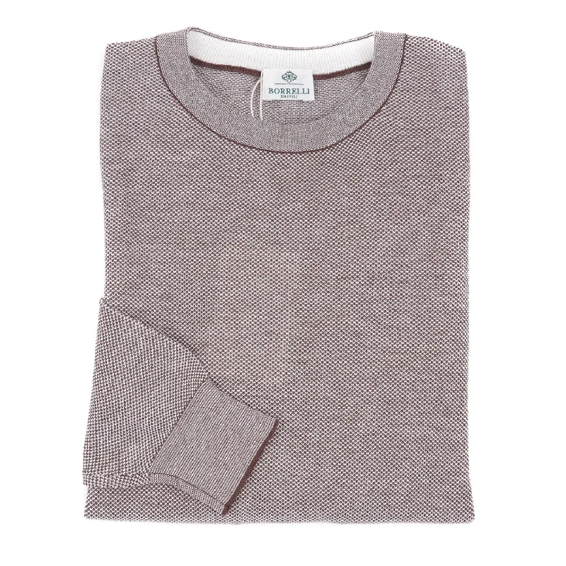 Luigi Borrelli Pique Knit Cotton Sweater