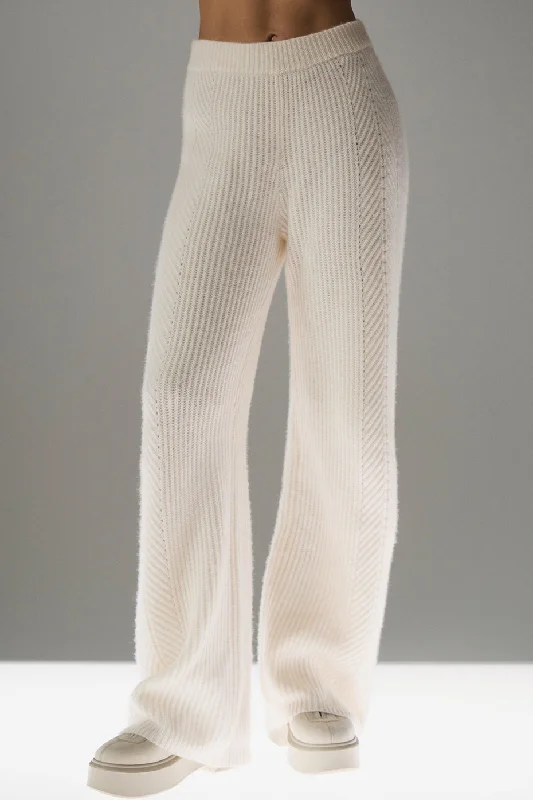 Weekend Savings Bonanza Winter Magic Cashmere Wide Leg Pant - Ivory
