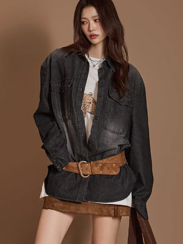 Holiday Sale S660 Denim Long Shirt