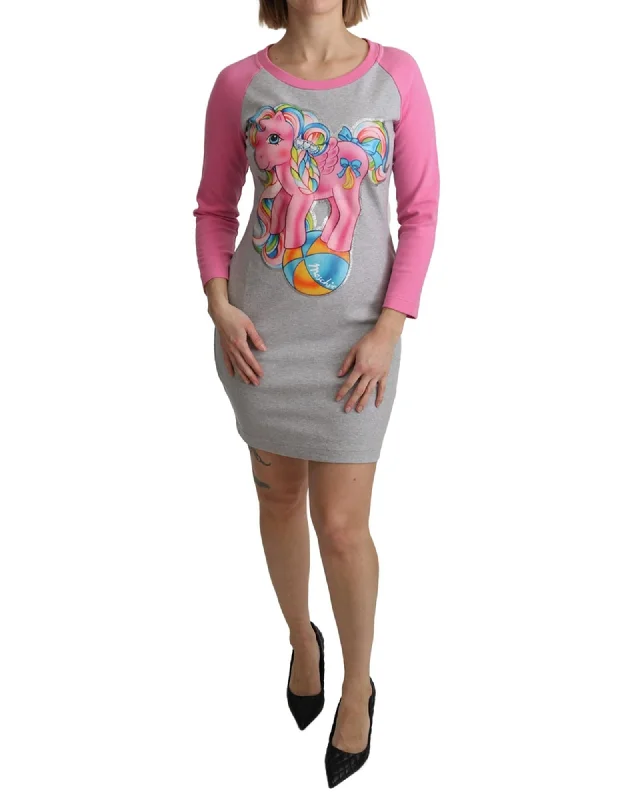 Weekend Offers That Dazzle Crew Neck 3/4 Sleeve Sweater Dress with My Little Pony Motive 40 IT Women