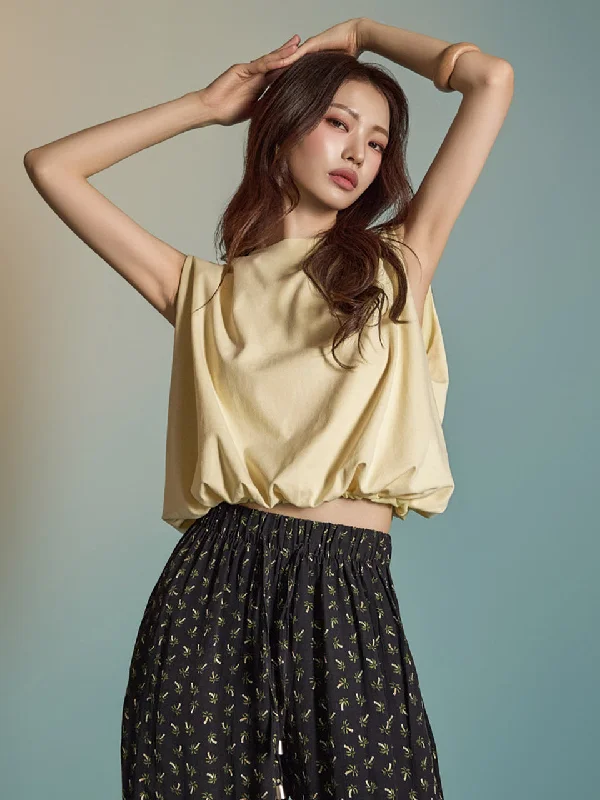 Loyalty Reward E3504 Balloon Sleeves Top