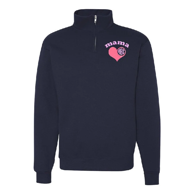 Weekend Bargains to Relish Monogrammed Mama Quarter Zip Sweatshirt