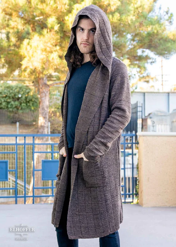 Price Buster PREORDER - Galactic Renegade Unisex Duster Cardigan - Sepia Knight