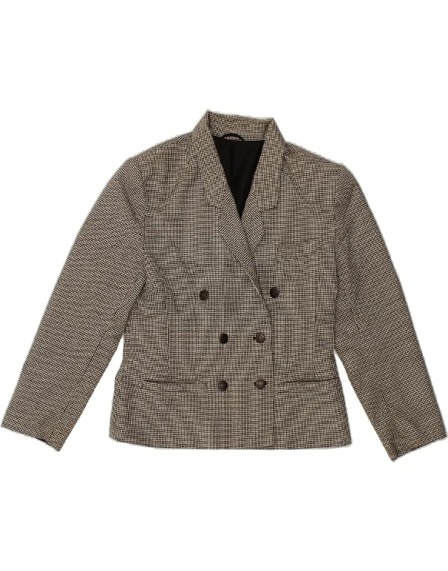 Weekend Discounts to Enjoy ST MICHAEL Womens 3/4 Sleeve Blazer Jacket UK 12 Medium Black Houndstooth