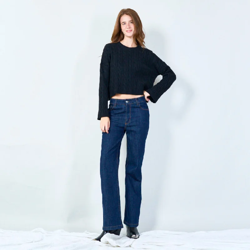 Best Bargains Cable knit cropped sweater wholesale