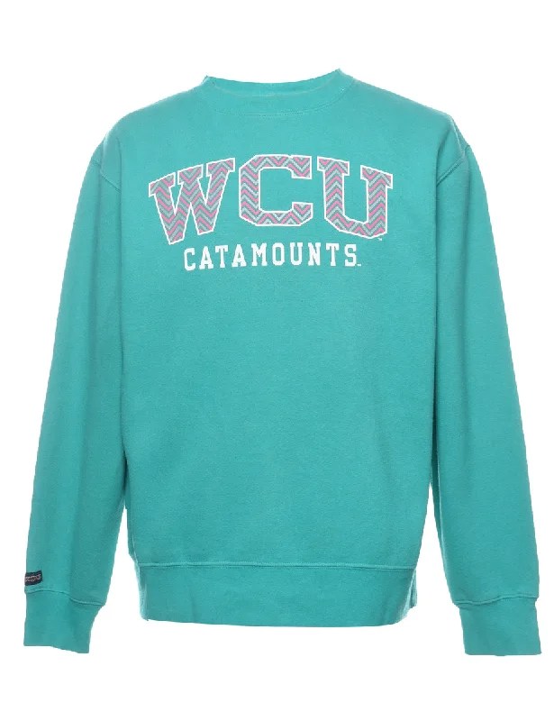 Weekend Deals That Thrill Turquoise WCU Catamounts Printed Sweatshirt - M