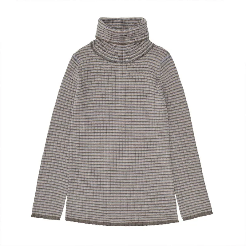 Special Discount Rollneck Sweater - Beige Melange/Hay/Lavender