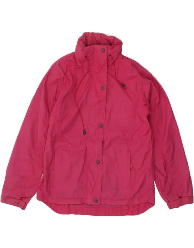 Weekend Offers That Shine JOULES Womens Hooded Rain Jacket UK 10 Small Pink Nylon