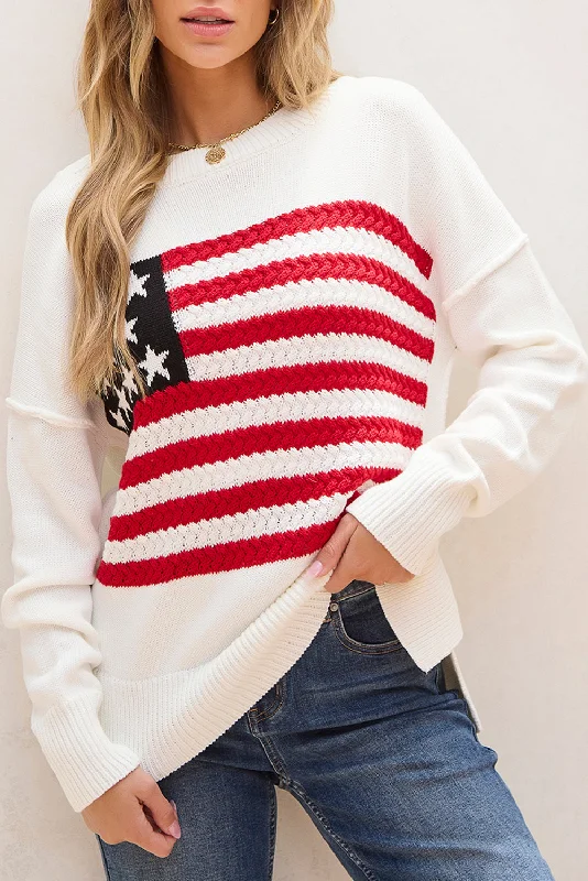 Price Rollback American Flag Sweater